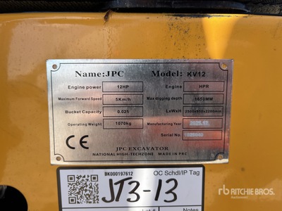 KV12 Mini Excavator (Unused)