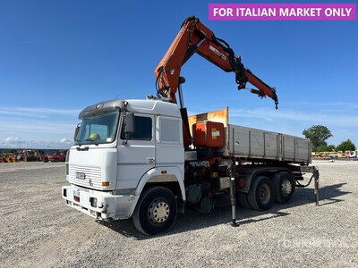 PM 025SA 19100 kg Articulated Boom on 1987 Iveco 190 42 6x2 Sleeper Camión Dumper con Grúa