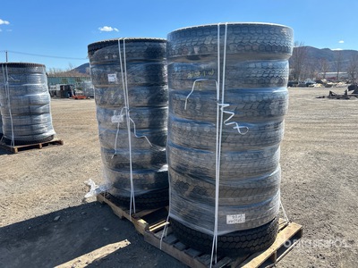 Quantity of (16) 11R22.5 Oliver Vantage Max Drive Retread Tires (Unused)