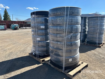 Quantity of (16) 11R22.5 Oliver Vantage Max Drive Retread Tires (Unused)