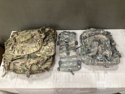 (6) Large Field Pack Sets, (10) Assault Packs & Assorted Items