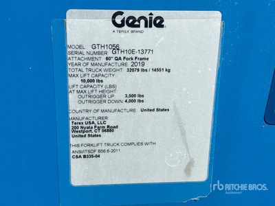 2019 Genie GTH-1056 Telehandler