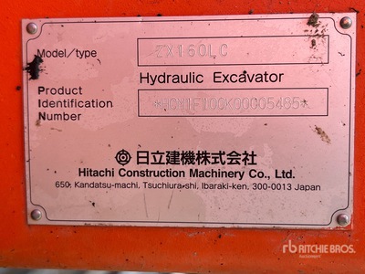 2003 Hitachi ZX160LC Escavatore cingolato
