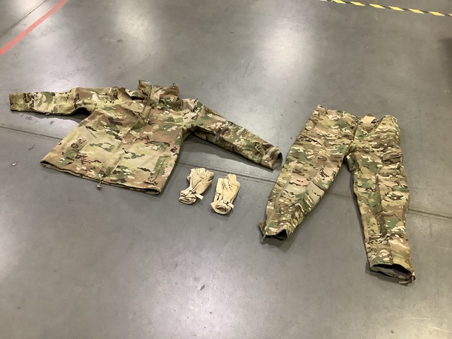 (1) Extreme Cold Weather Parka, (12) Pairs of Gloves & Assorted Items