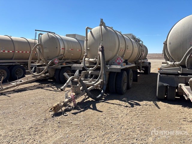 2012 Dragon 7400 gal Quad/A Turntable Pup Vacuum Tanker Trailer