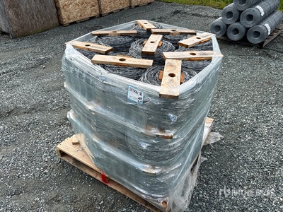 Quantity of (27) Rolls of Galvanized Drut kolczasty (Unused)