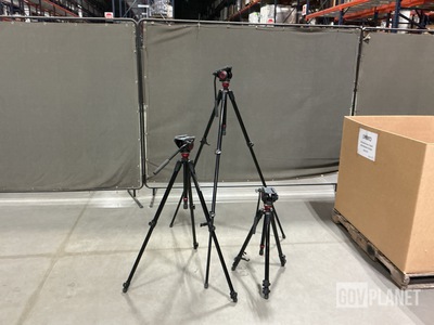 (30) Manfrotto Camera Tripods
