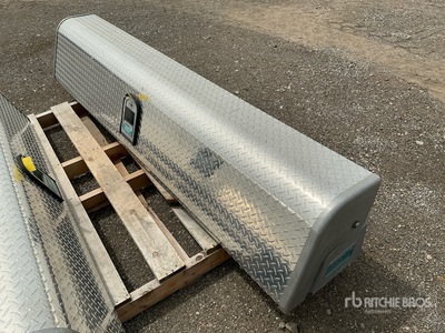 System One 96" diamond plate truck tool box