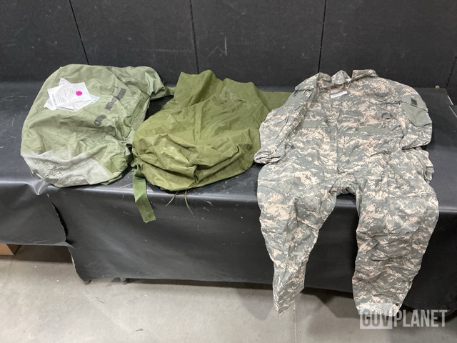 (72) Duffel Bags, (10) Pairs of Crewmembers Coveralls & Assorted Items
