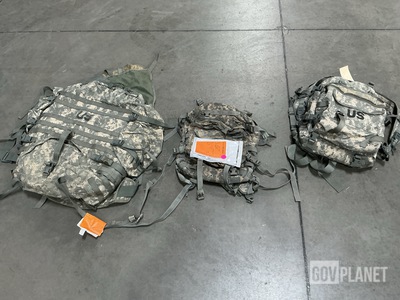 (6) Large Field Pack Sets, (8) Assault Packs, (1) Rifleman Set & Assorted Items