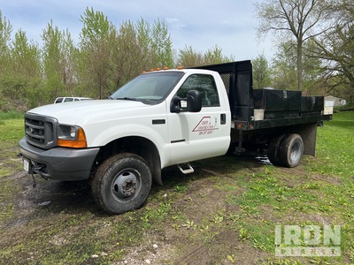 2000 Ford F-350 XL 4x4 Flatbed Truck