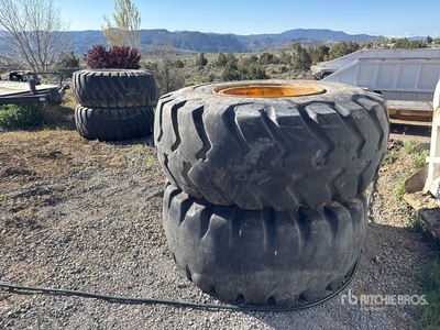 Quantity of (4) 23.5x25 Tires - Fits Motor Scraper