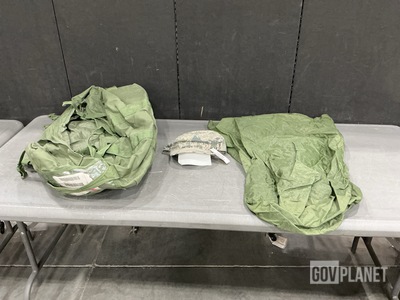 (70) Clothing Bags, (120) Utility Caps, (59) Duffel Bags & Assorted Items