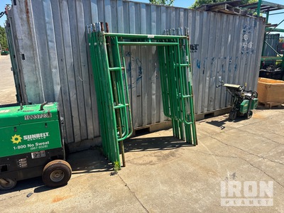 Quantity of (12) Lot of (12) - 6' Scaffolding End Frames 12x Walk-Thru Scaffold Frames - 6'4" H x 5' W