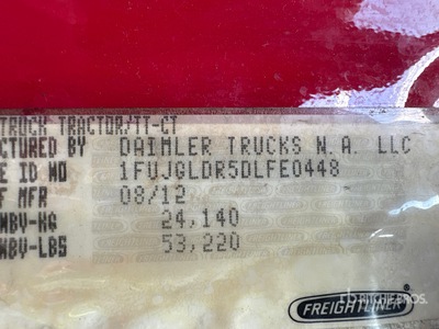 2013 Freightliner Cascadia 125 6x4 T/A Sleeper Truck Tractor