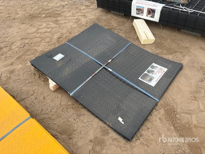 Quantity of (20) 3'ft x 4'ft Black Steel Diamond Plate معدات بناء متنوعة