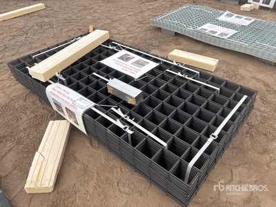 Quantity of (40) 4''in.×4''in Black Metal Rail Panel 6-Gauge welded