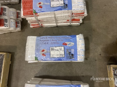 Quantity of (20) 1.2"in x 9.8'ft Heavy Duty Industrial Polyester Lifting Strap