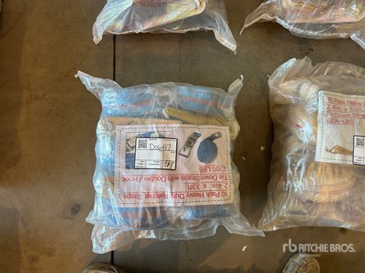 Quantity of (10) 2.4''in.x 33'ft Blue Heavy Duty Ratchet Straps