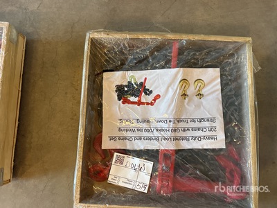 20'ft Heavy Duty Ratchet Load Binders and Chains Set