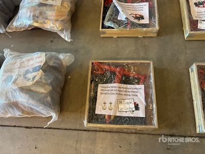 20'ft Heavy Duty Ratchet Load Binders and Chains Set