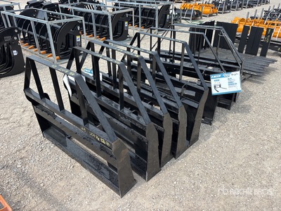 Quantity of (8) 2025 Mower King SA Skid Steer Forks (Unused)