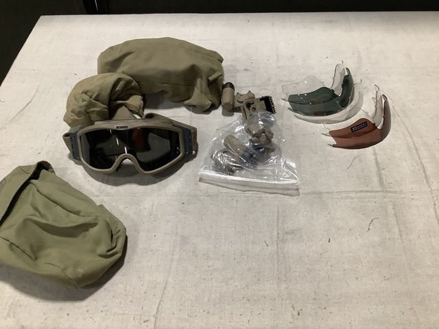 (40) Goggle Lenses, (10) Surefire Tactical Helmet Lights & Assorted Items