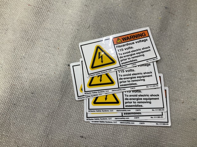 (25) Hazardous Voltage Safety Labels