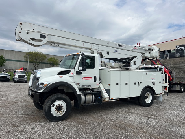 2022 Versalift VN555MHI 55 ft on 2023 International HV507 4x4 Cable Placer Bucket Truck