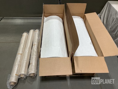 (3) Rolls of White Fiberglass Cloth & (2) Rolls of Texo HTM Mat