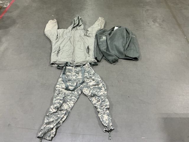 (1) Parka Liner, (9) Pairs of Cold Weather Trousers & Assorted Items