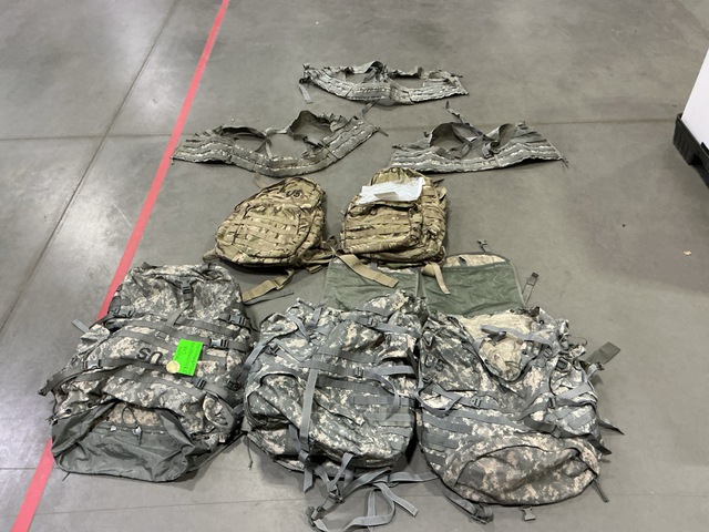 (14) Large Field Pack Sets, (2) Medium Rucksacks & Assorted Items