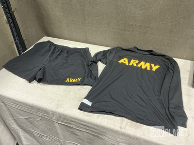 (166) Pairs of Physical Fitness Uniform Trunks & (195) Athlete's T-Shirts