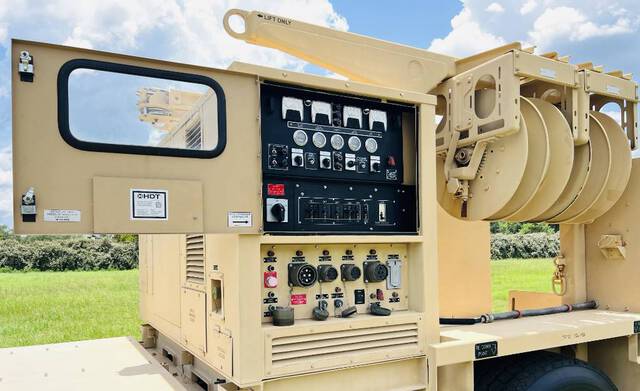 2015 HDT 40kW Diesel Generator Set w/ Winch & Hydraulic Boom