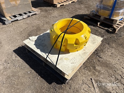 Quantity of (2) 450 lb Stacking Wheel Weight Tractor Weights (Unused)