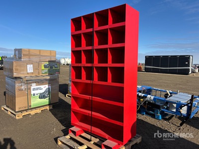 19-Drawer Heavy-Duty Cabinet With Forklift Pockets Bolt Bin