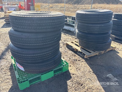 Quantity of (8) Kapsen 295/75R22.5 HS205 Semi Truck & Bus Tires