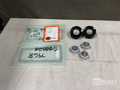 (3) Gaskets, (2) Pulleys, (11) Resilient Mounts & Assorted Items