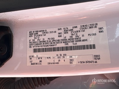 2016 Ford F-150 XLT 4x4 Crew Cab Ophalen