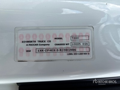 2024 Kenworth T880 8x6 Tri/A Day Cab Truck Tractor