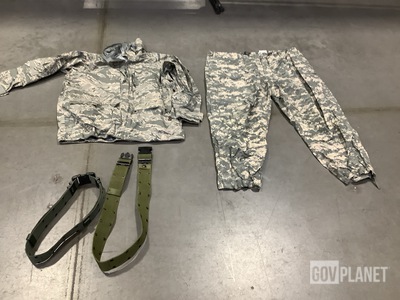 (8) Pairs of Wet Weather Trousers, (2) Camouflage Parkas & Assorted Items