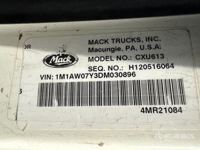 2013 Mack CXU613 6x4 Heavy Haul T/A Day Cab Truck Tractor
