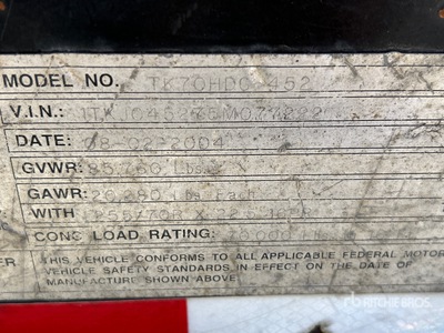 2005 Trail King TK70HDG T/A Remorque Surbaissée