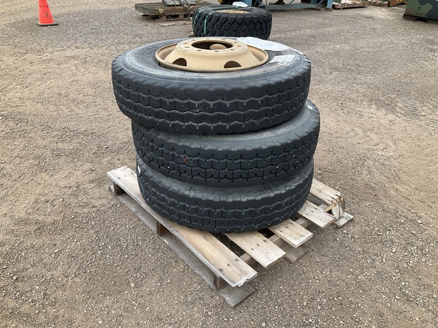 (3) Goodyear 11R22.5 Tires w/Wheels