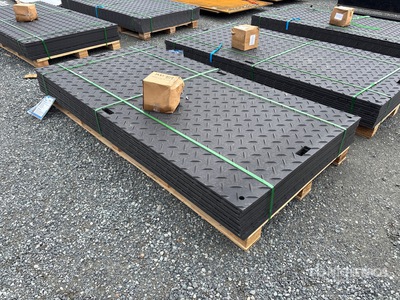 Quantity of (12) SKLP SK-LJB12 94 in x 47 in Polyethylene Traffic Plates (Unused)