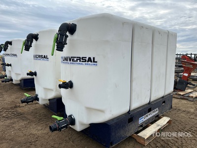 Quantity of (2) 2025 1000 gal Plastic Jetted Mud Mixing Tank