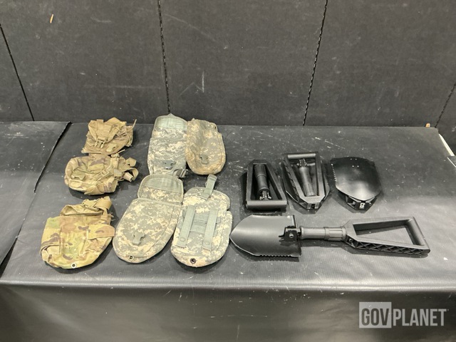 (179) Entrenching Tool Carriers, (77) Canteen Pouches & Assorted Items