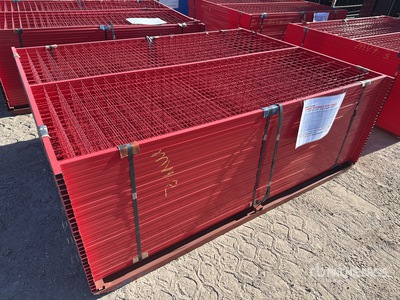 Quantity of (30) Canex 8 ft x 6 ft Powder Coated Site Fence (Unused)