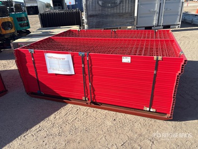 Quantity of (30) Canex 8 ft x 6 ft Powder Coated Site Fence (Unused)