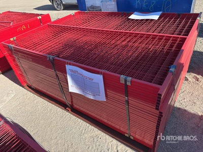 Quantity of (30) Canex 8 ft x 6 ft Powder Coated Site Fence (Unused)